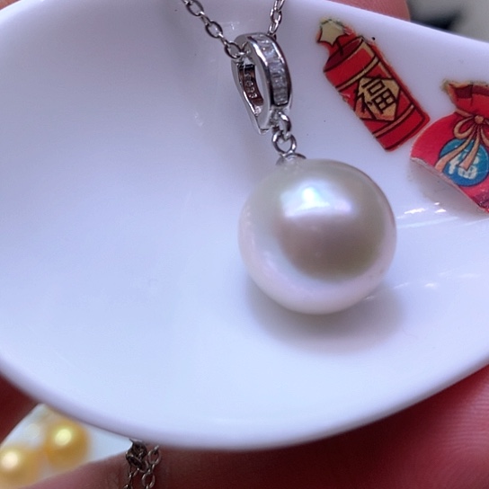淡水珍珠耳饰银S925镶嵌