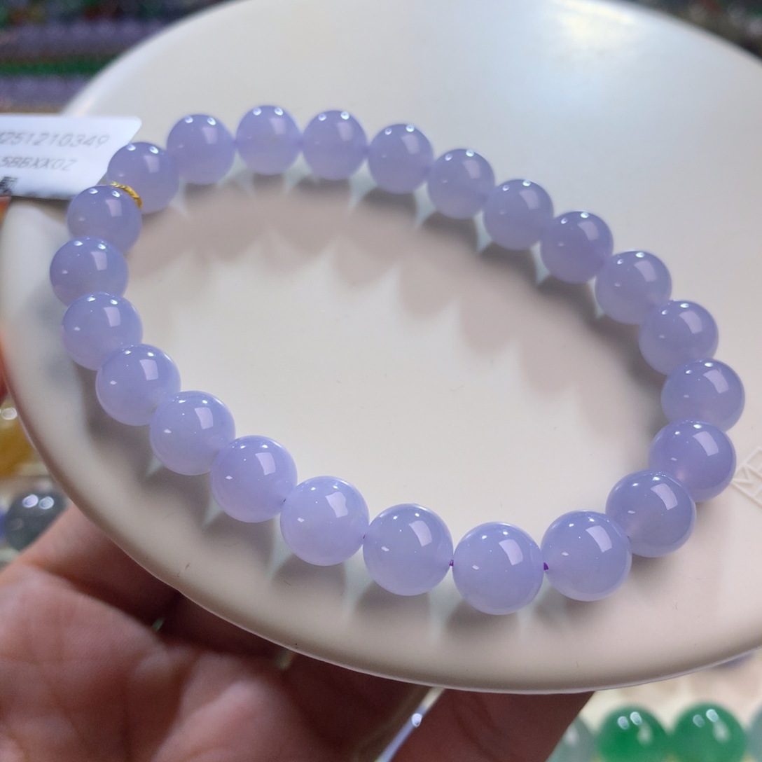 翡翠未镶嵌手链卡8 满色冰胶紫罗兰