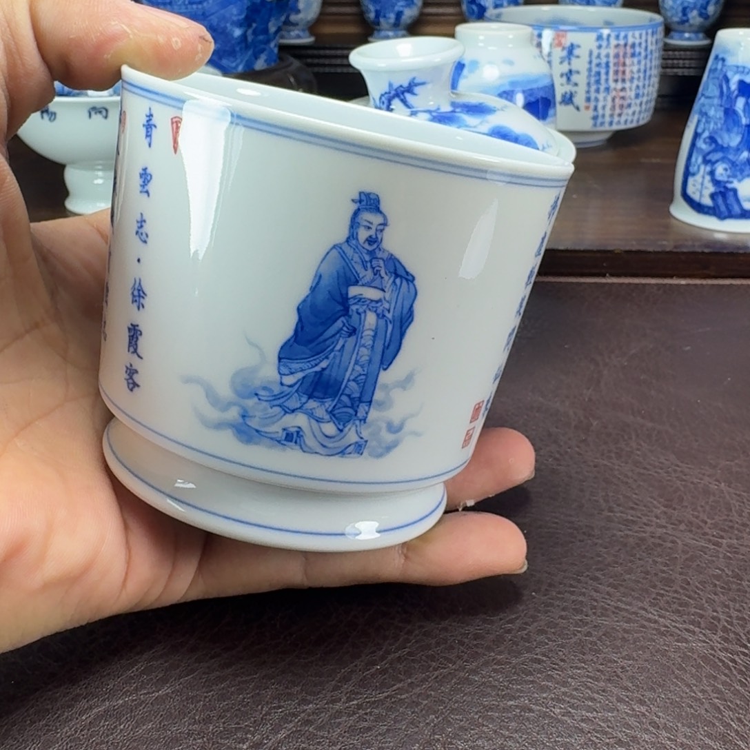初***@瓷片当代景德镇陶瓷手绘茶具