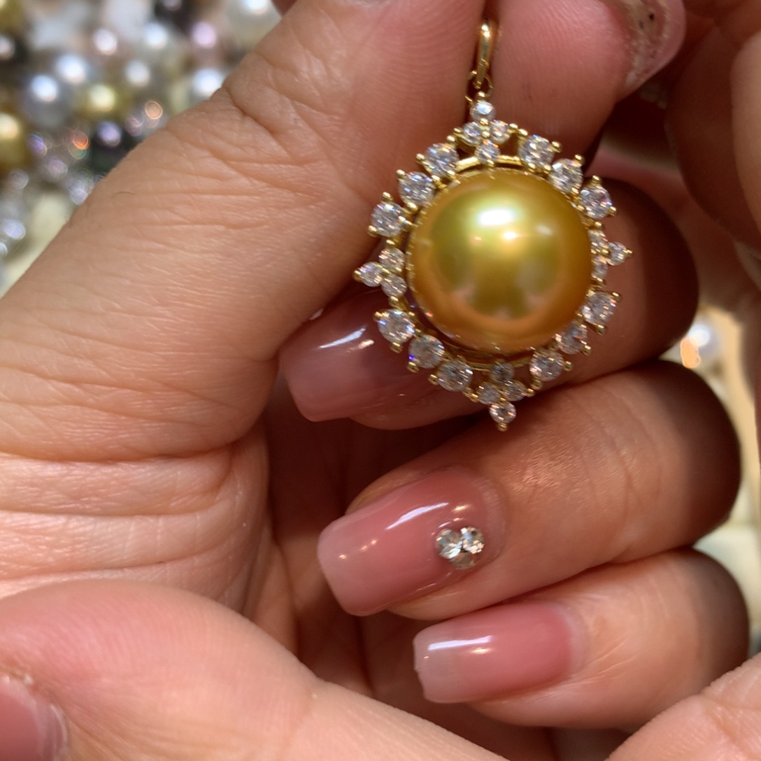 海水珍珠颈饰银S925镶嵌