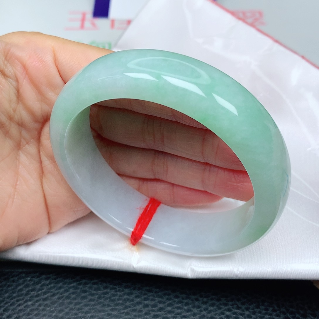 未镶嵌手镯翡翠果绿轮胎21