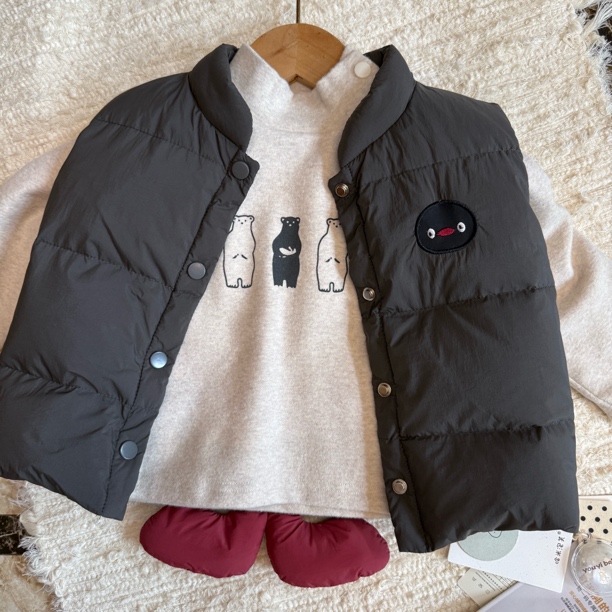 哈米泡芙三只小熊加绒打底衣