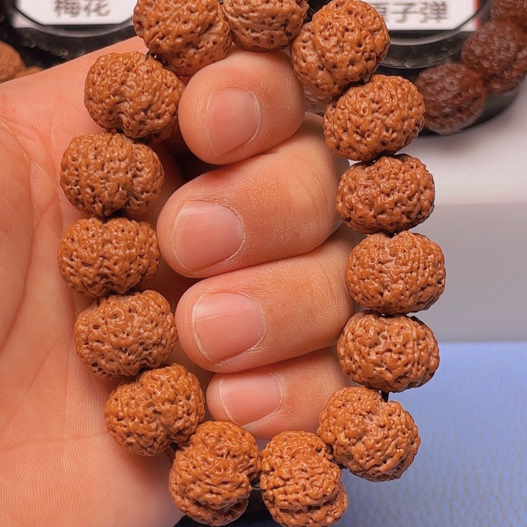 金刚菩提手串国***萝20mm 粉皮铁籽