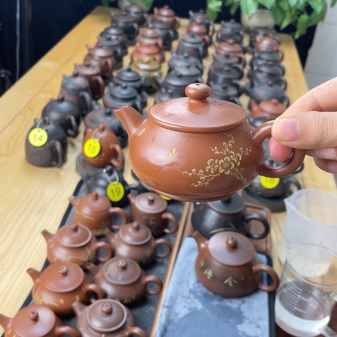 虎***牙泥塑明卢壶130毫升左右无礼盒