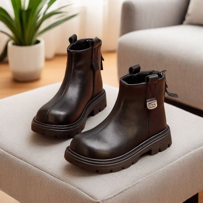 嘟嘟家【专柜同款】女童马丁秋冬儿童秋季鞋子2025公主软底新款宝宝