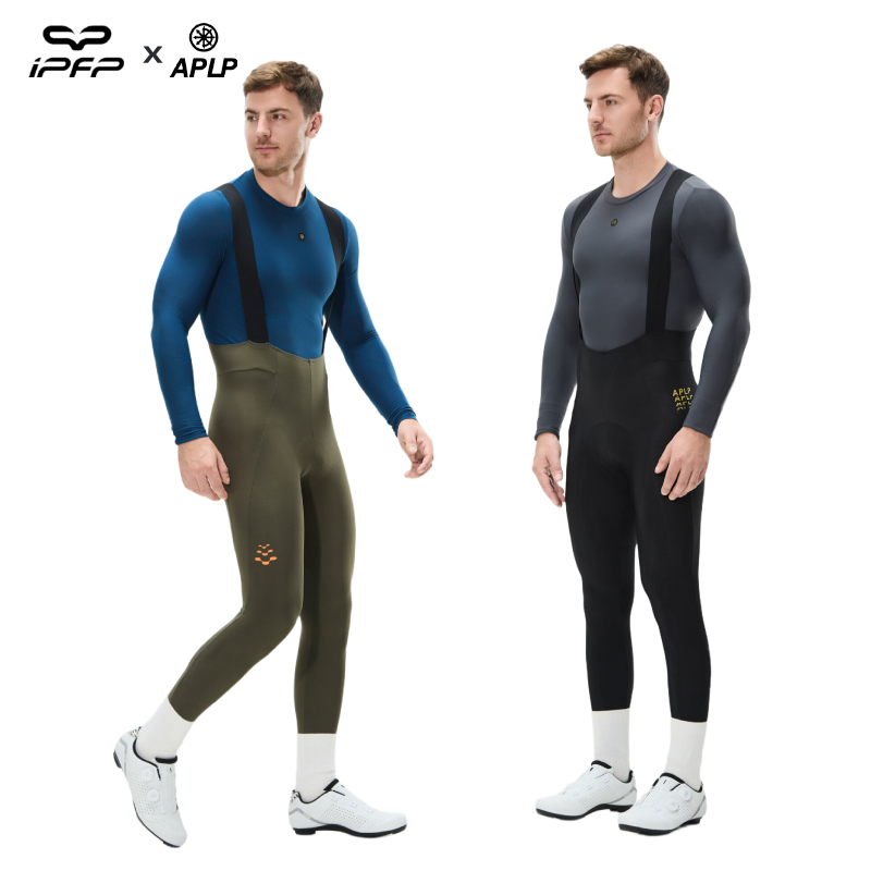 IPFP联名款APLP双箭头200密度冬季背带抓绒长裤男骑行背带长裤152