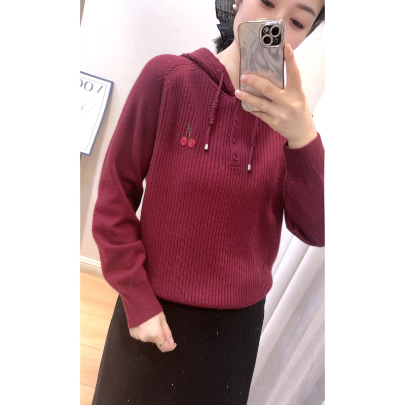 软糯垂坠 厚实带帽针织衫