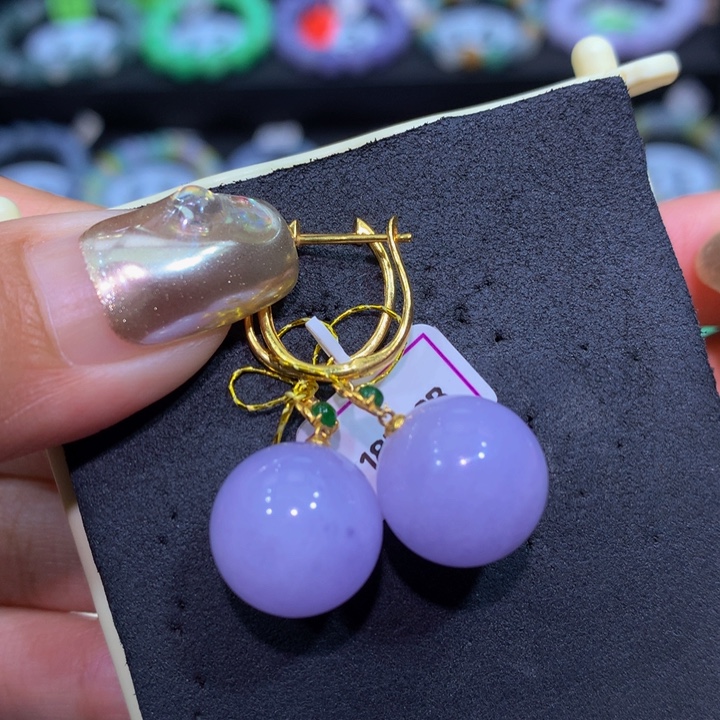 翡翠18K金镶嵌手链翡翠