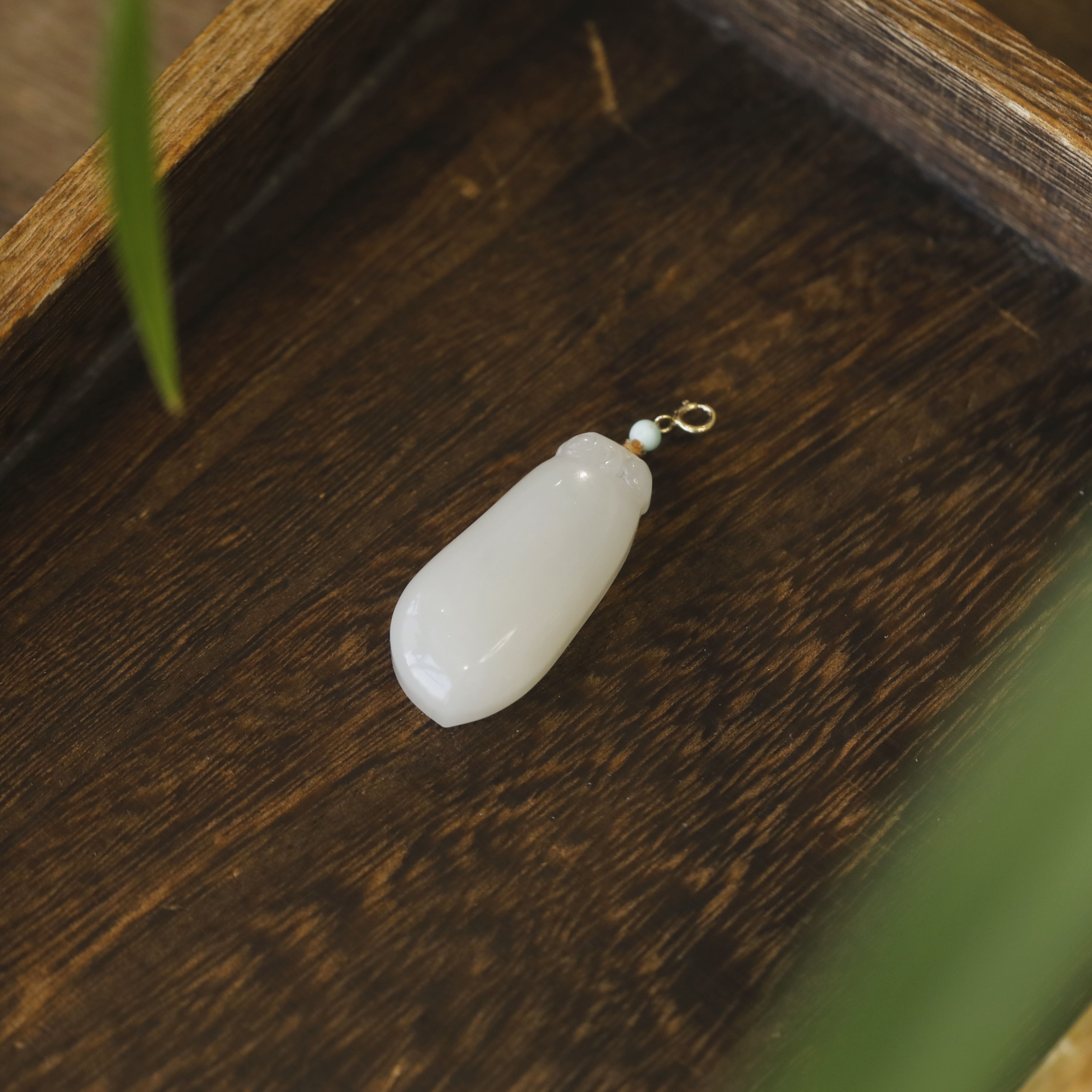 麦麦【安禾】天然和田玉藕粉 福瓜  吊坠 多样性发一