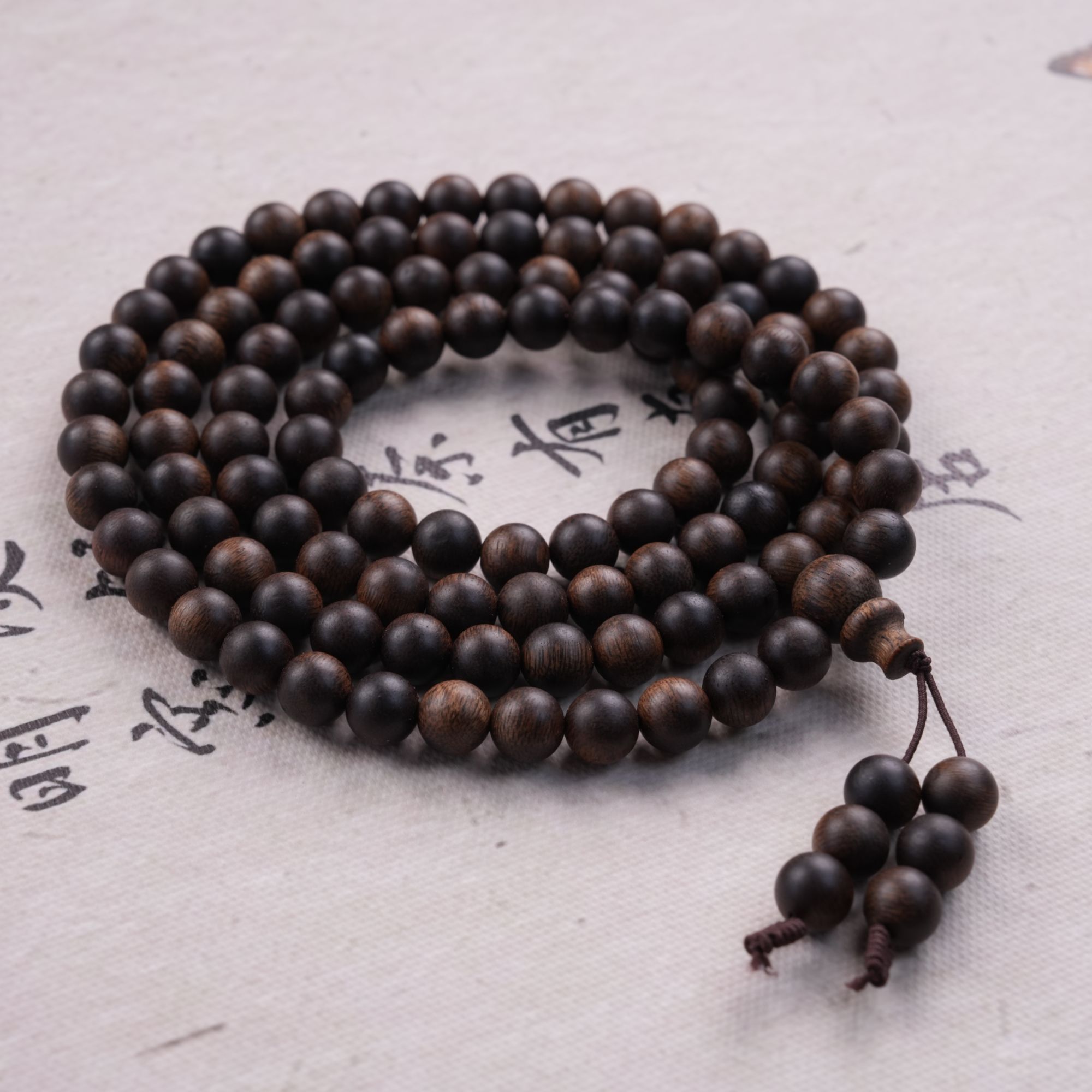 【木秀】Z032沉香沉水莺歌绿奇楠0.8多圈圆珠手串（多样性发货一条）