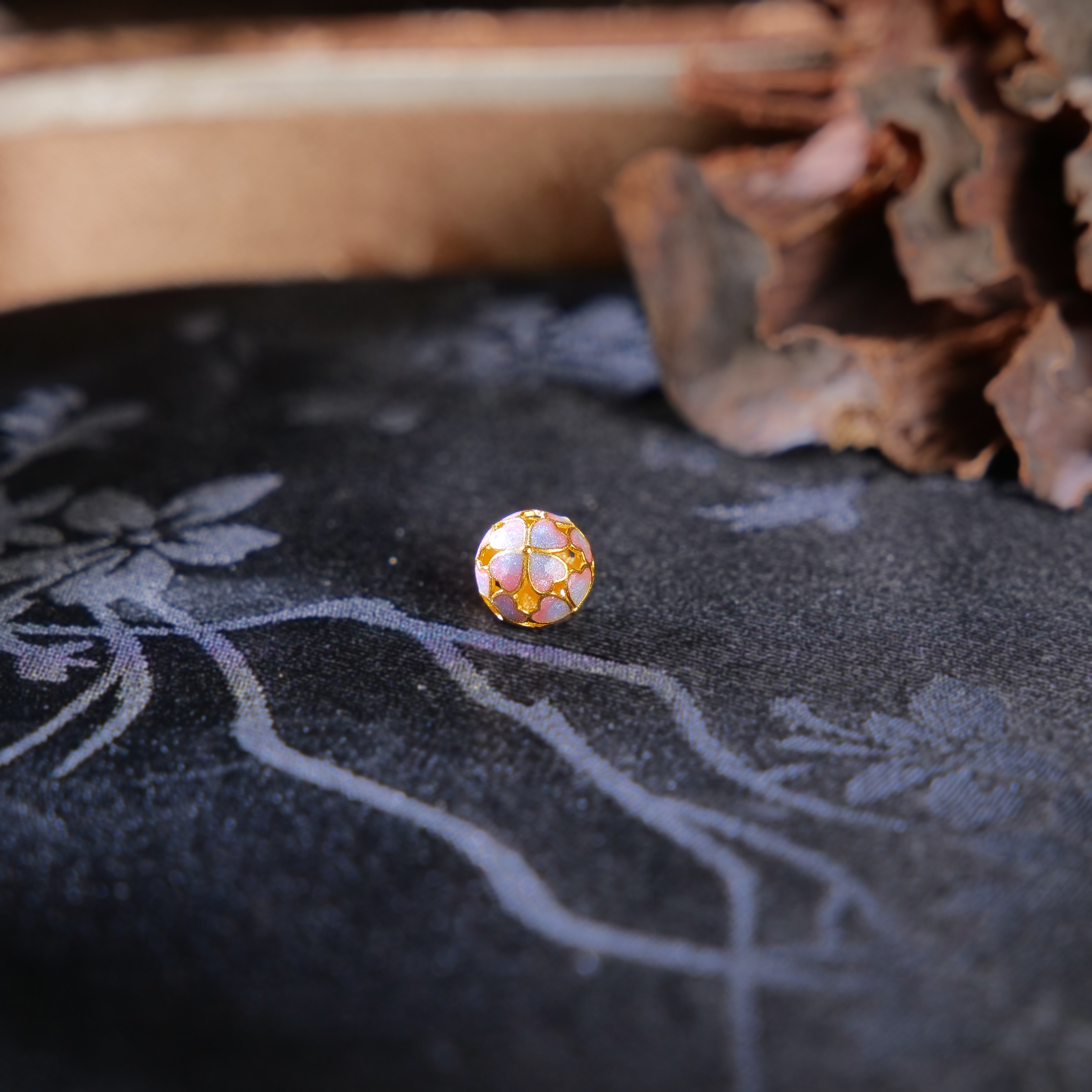 【小雨来了】18k7.5mm四叶花爱心路路通配饰 DIY配件 拍一发一    