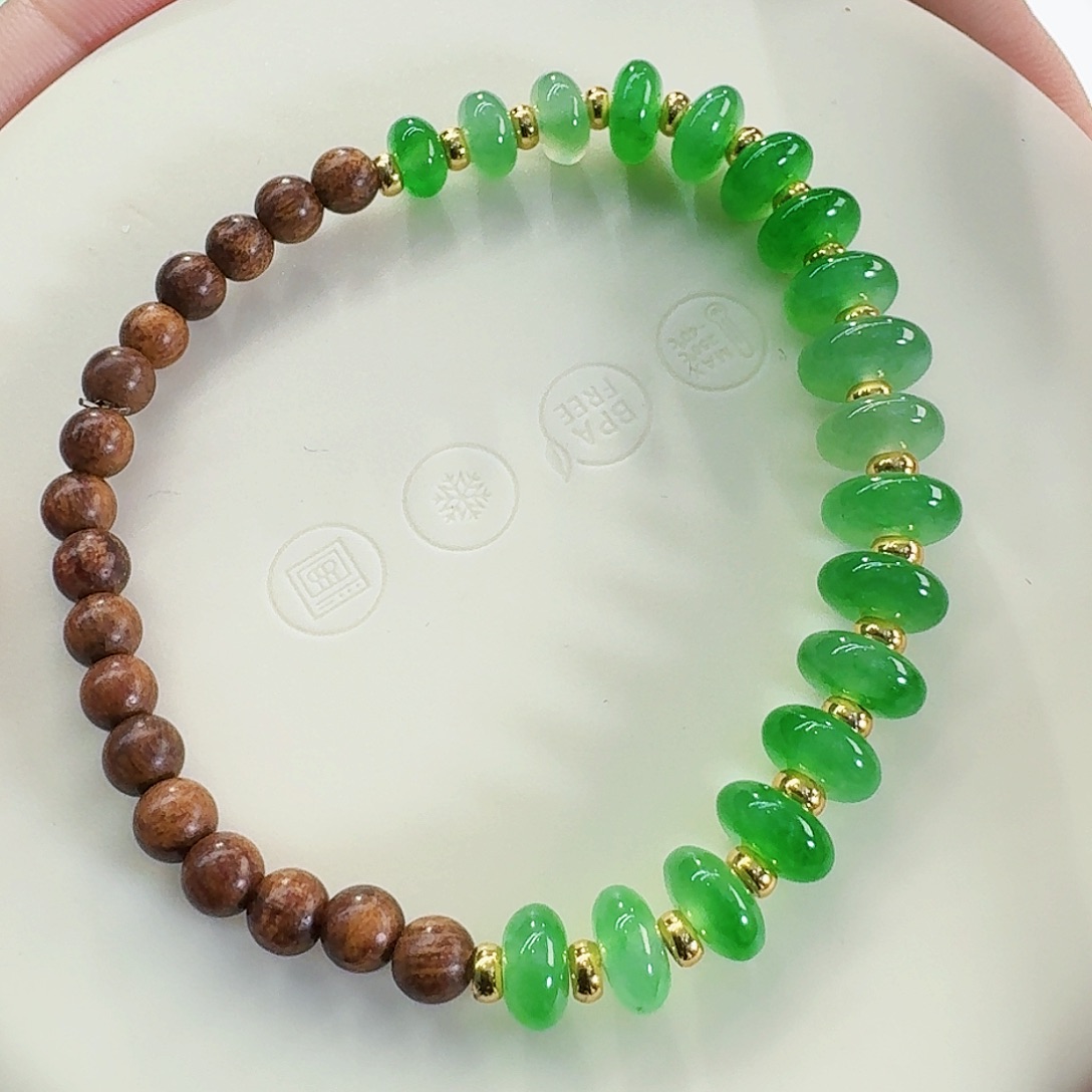 翡翠手串合金?****?算盘珠