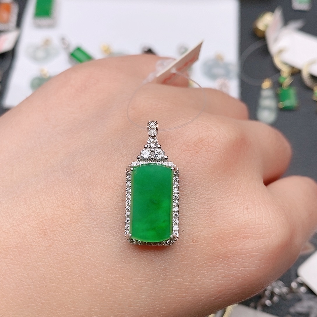 翡翠银S925镶嵌戒指