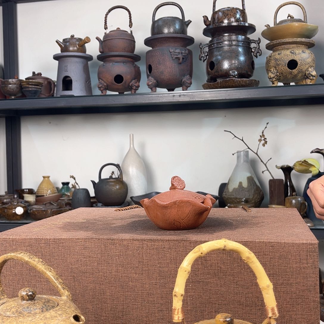 紫泥茶壶紫砂粗陶茶器