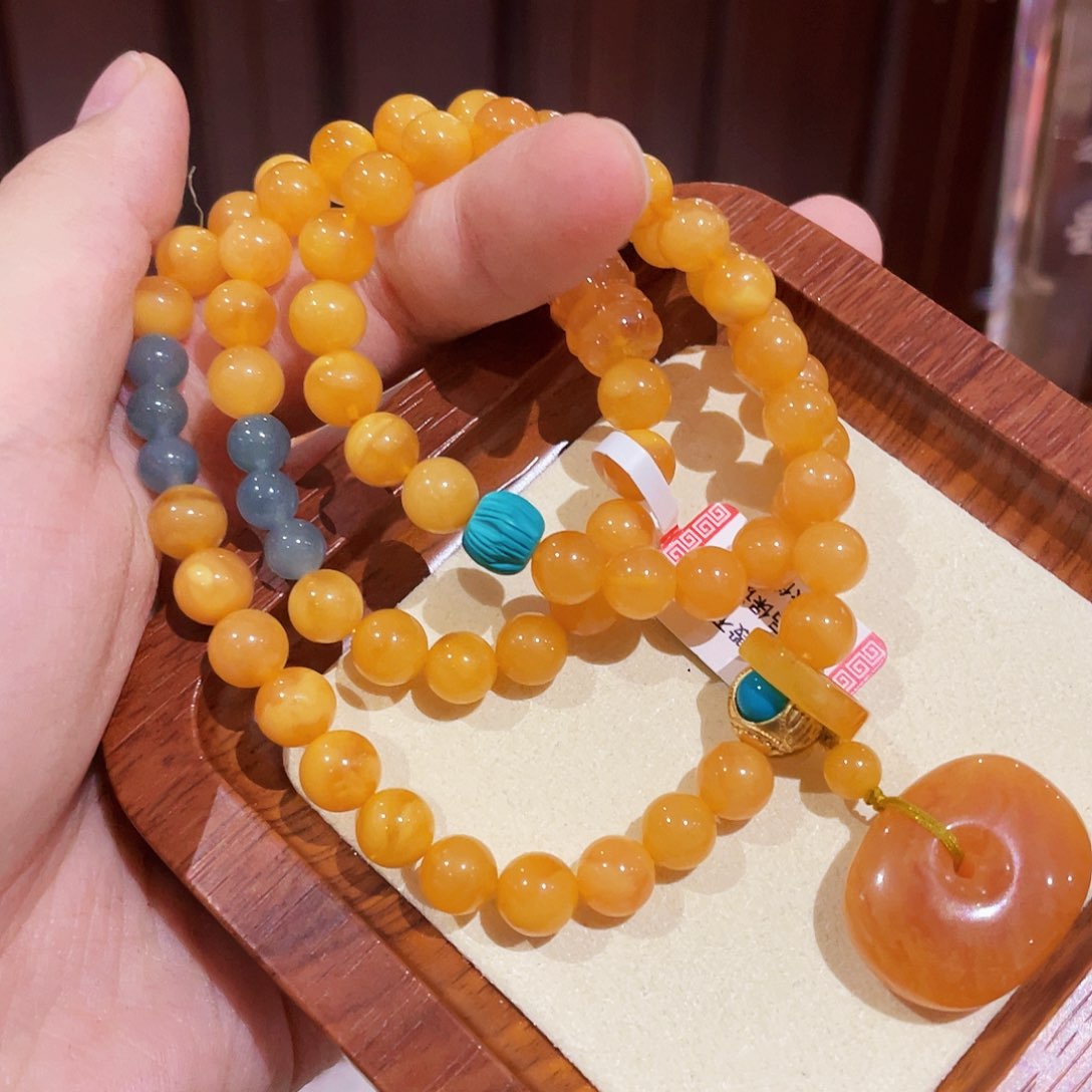 未镶嵌蜜蜡手链手串 