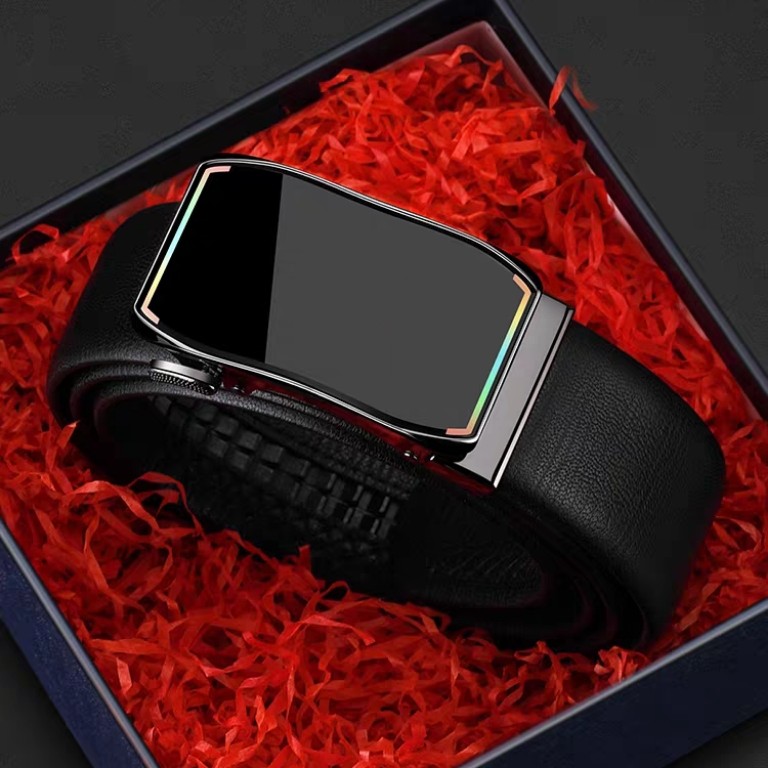 男士自动扣皮带商务休闲潮流皮带青年百搭新款内穿式腰带