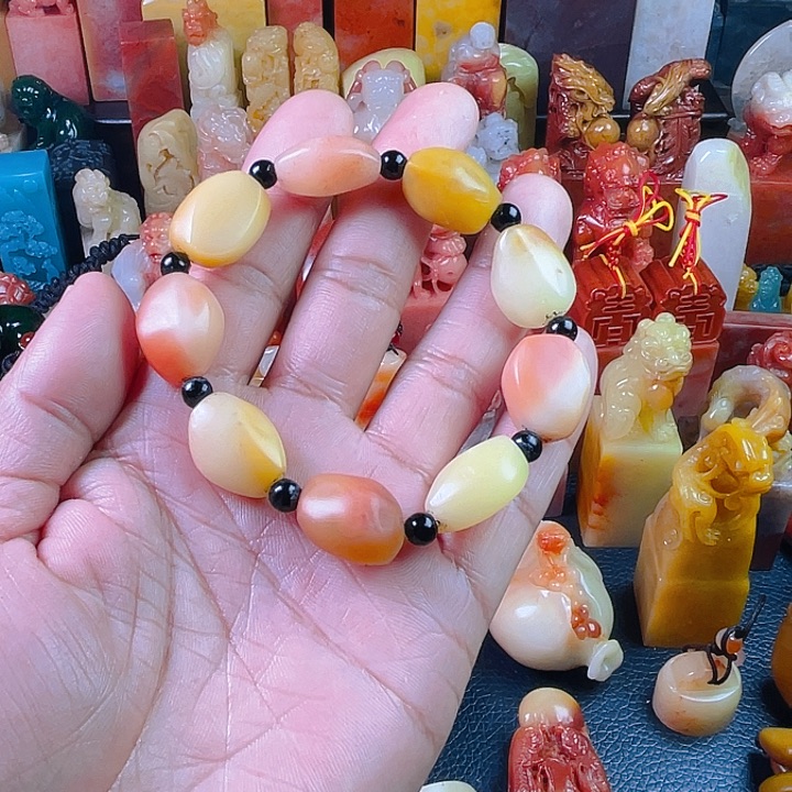 寿山石芙蓉手串，福利价