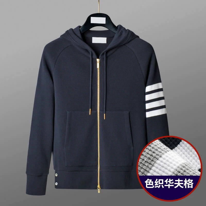 经典连帽华夫格秋冬款外套
