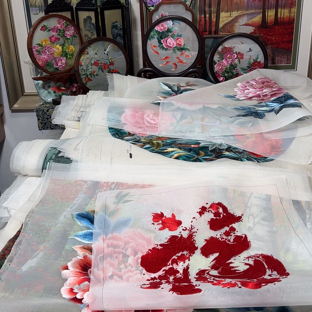 煽***。刺绣纯手工刺绣画