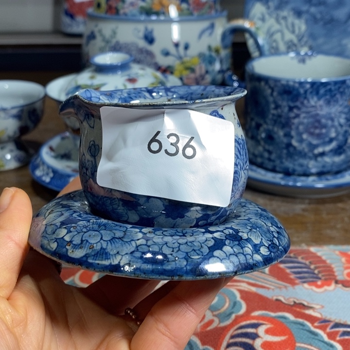 晚***起青花瓷景德镇手绘粗陶万花公道