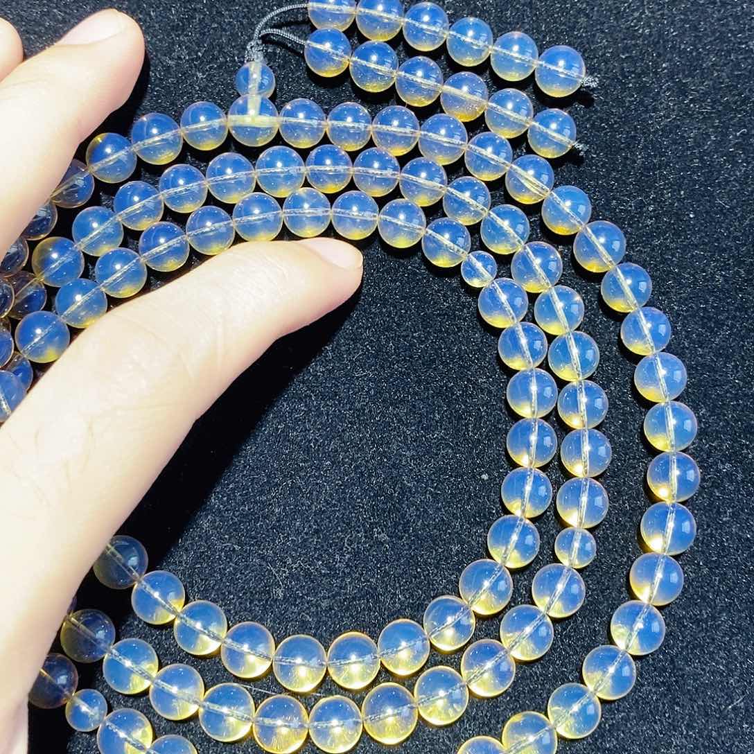 江***蓝珀未镶嵌珠宝奇石8MM墨西哥S级108