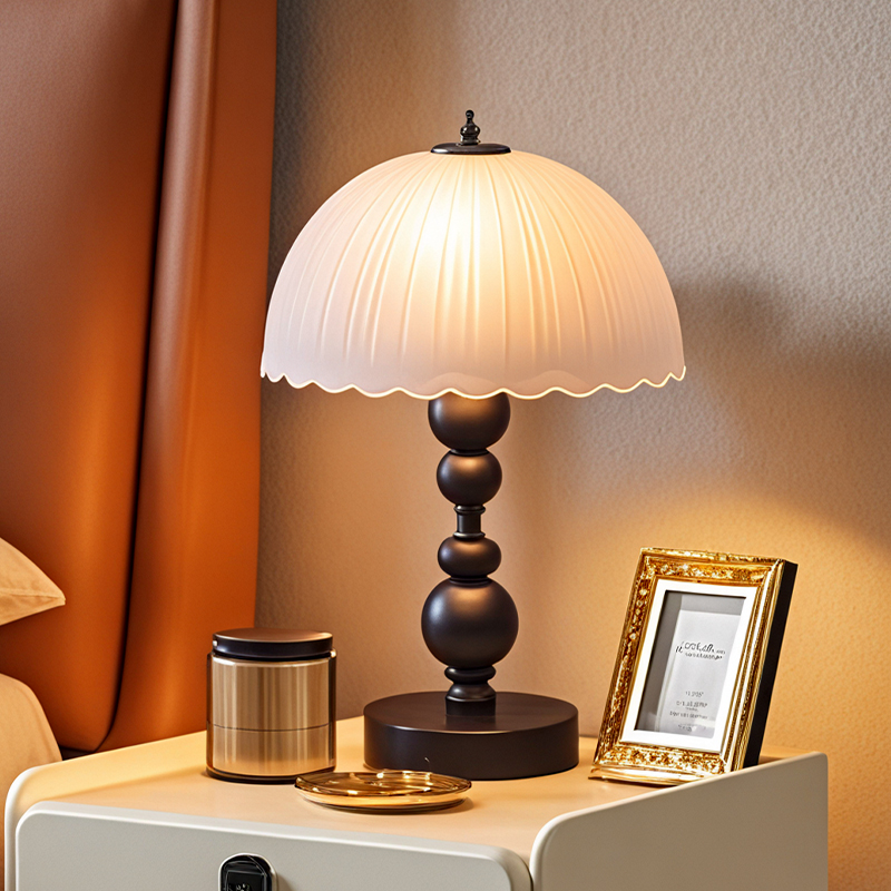 中古风床头台灯侘寂风美式复古台灯卧室床头灯高级感夜灯小夜灯