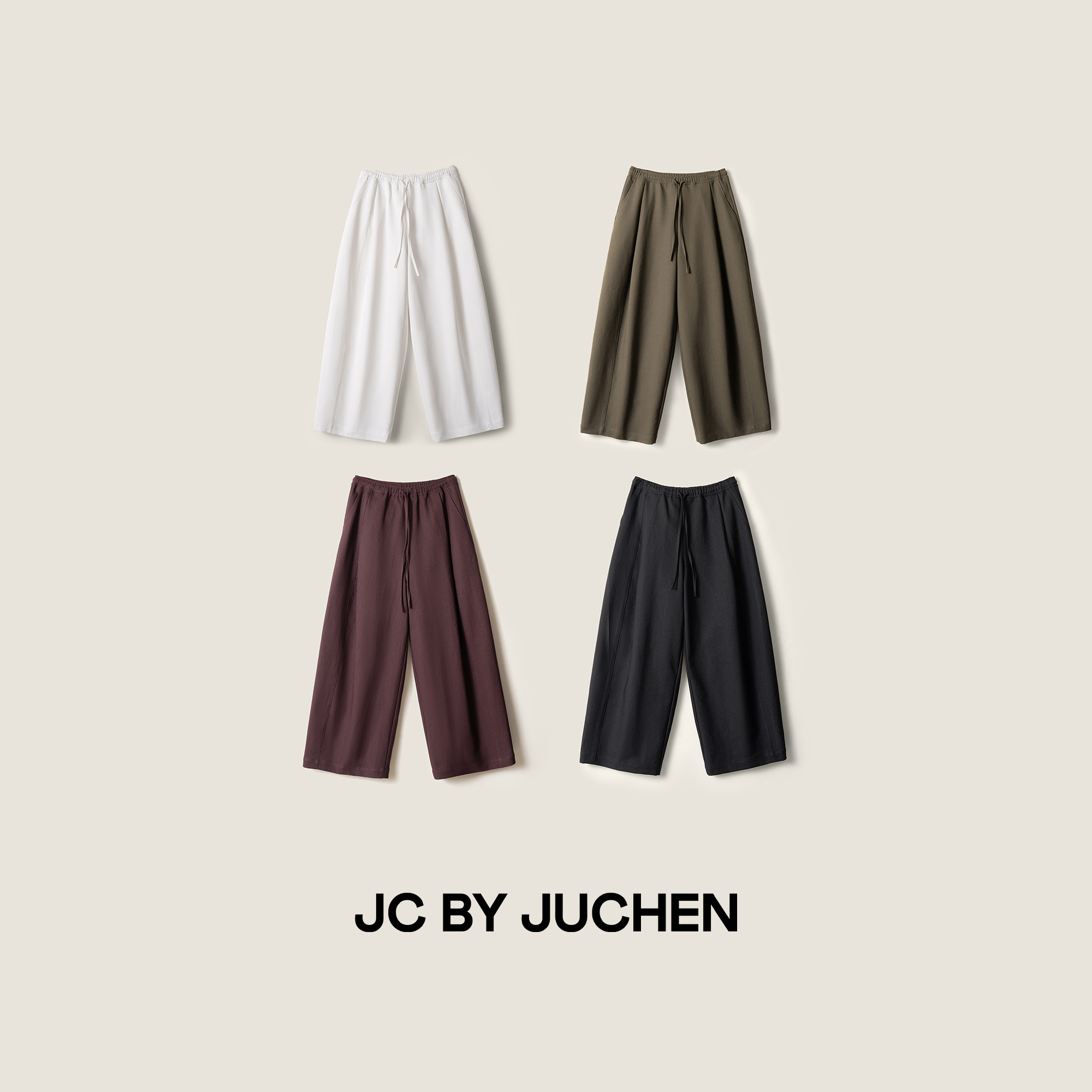 “品牌符号之姿”秋冬baggy微弧悬浮宽松直筒裤FW085012