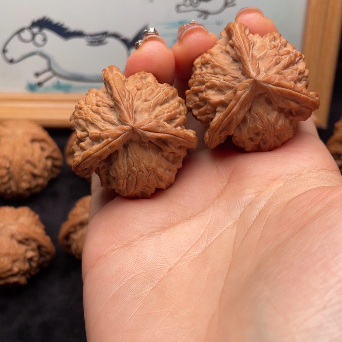 【闪购商品】文玩核桃把件39全品盘山