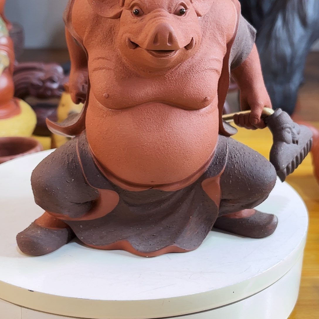 紫砂茶宠金*二师兄雕塑