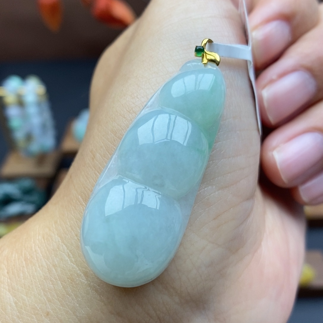 【闪购商品】颈饰18K金镶嵌翡翠8