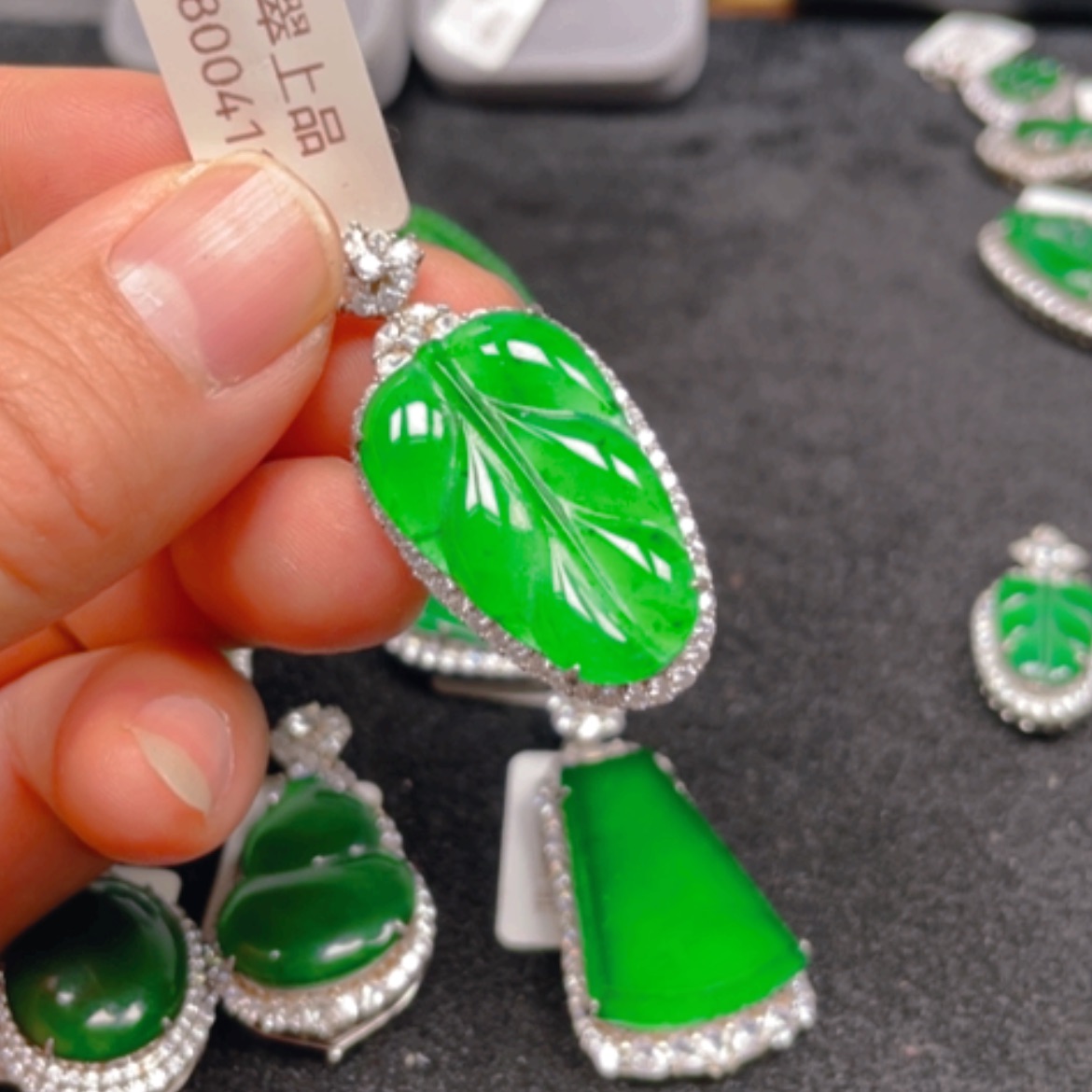 【闪购商品】翡翠颈饰银S925镶嵌吊坠