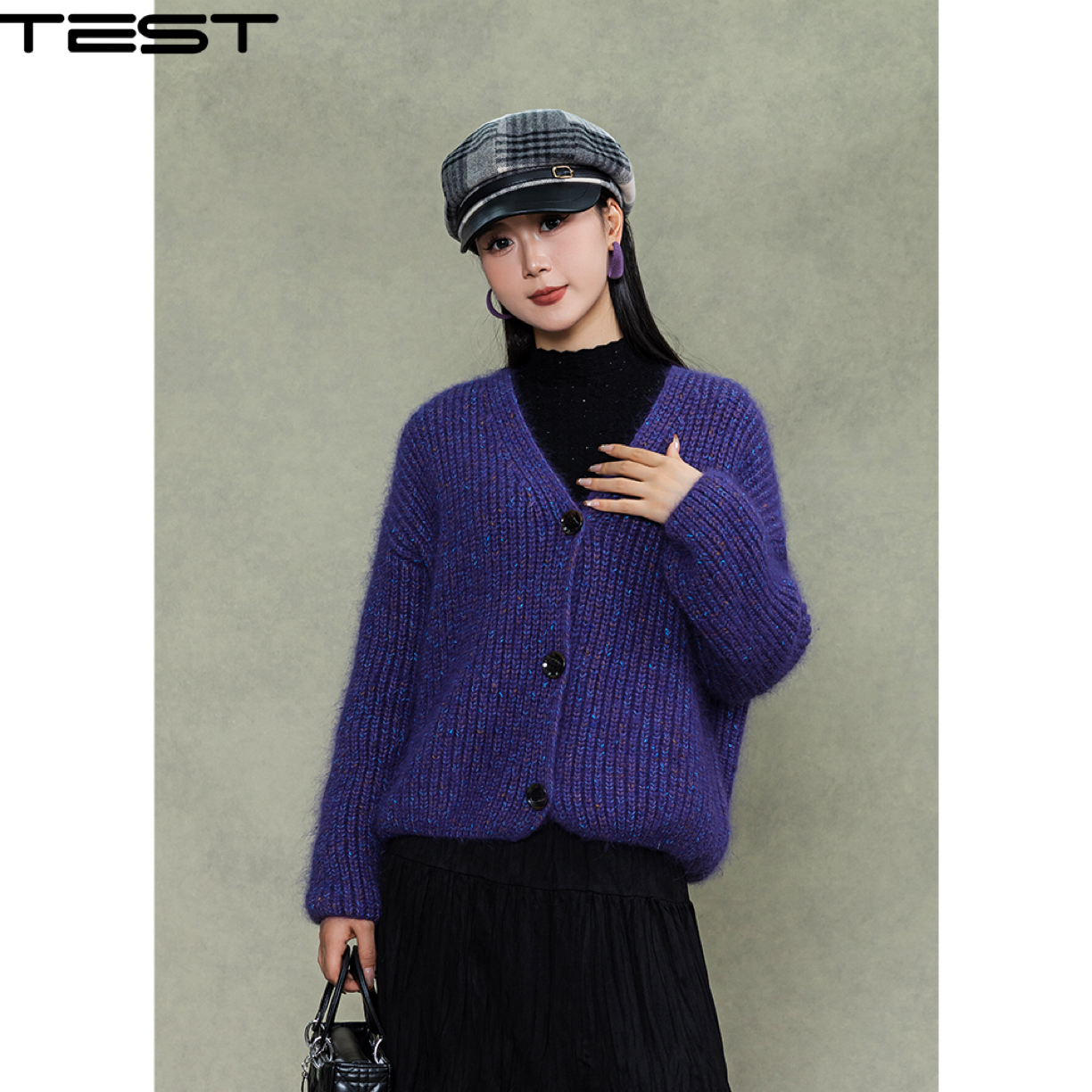 武冈她之蝶25冬外套 2254100款时尚开衫