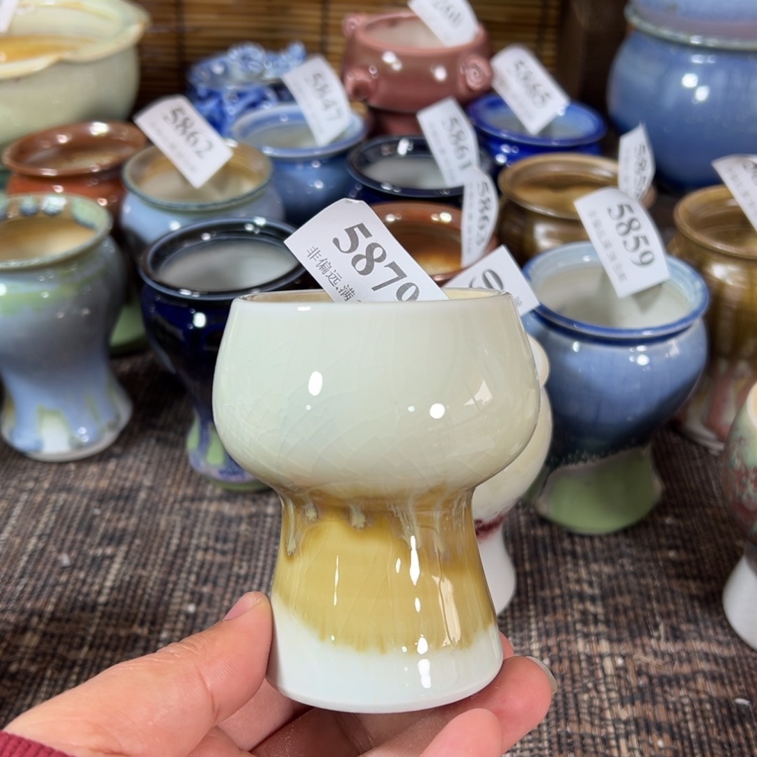 红陶景德镇手工花盆