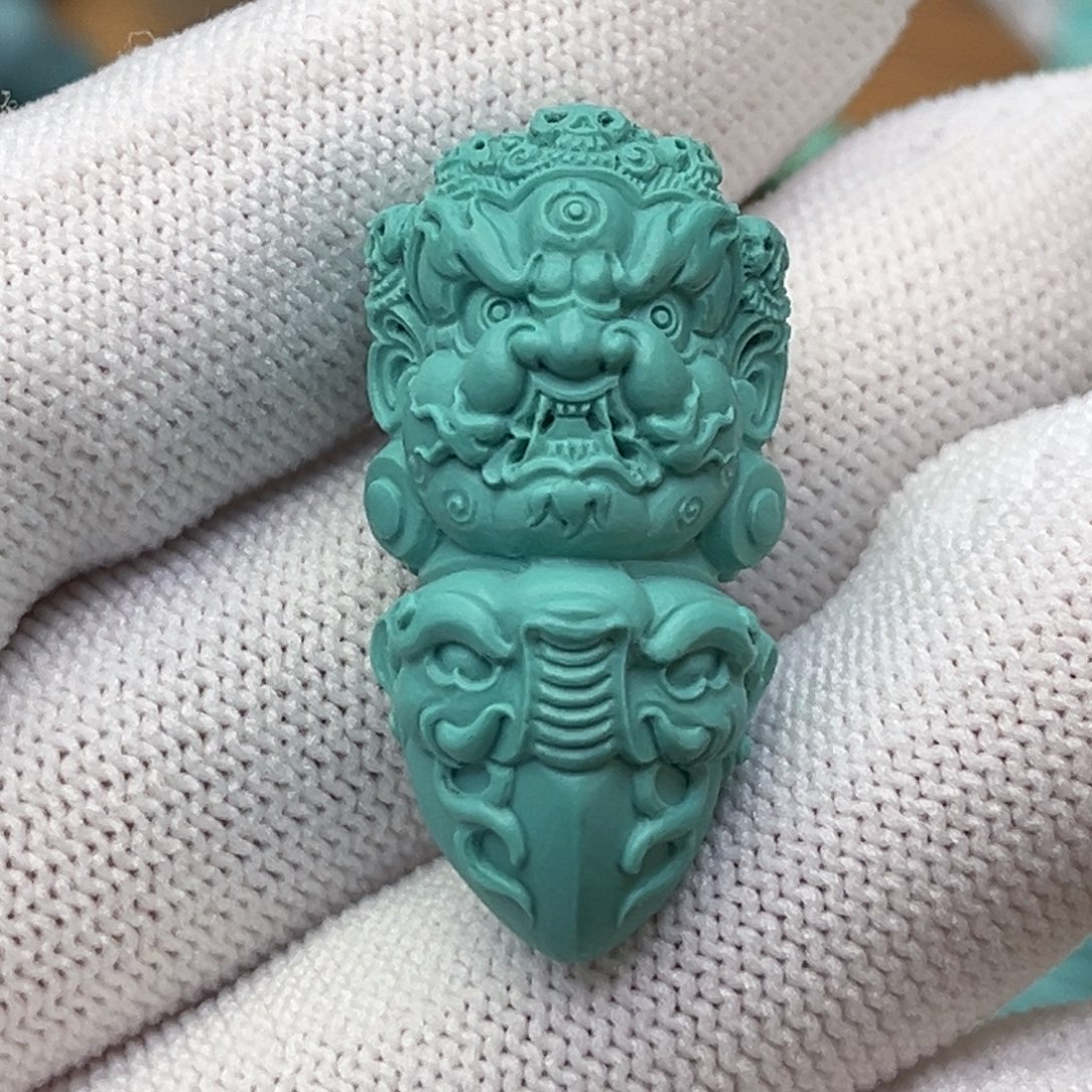 绿松石未镶嵌珠宝奇石大黑天金刚杵