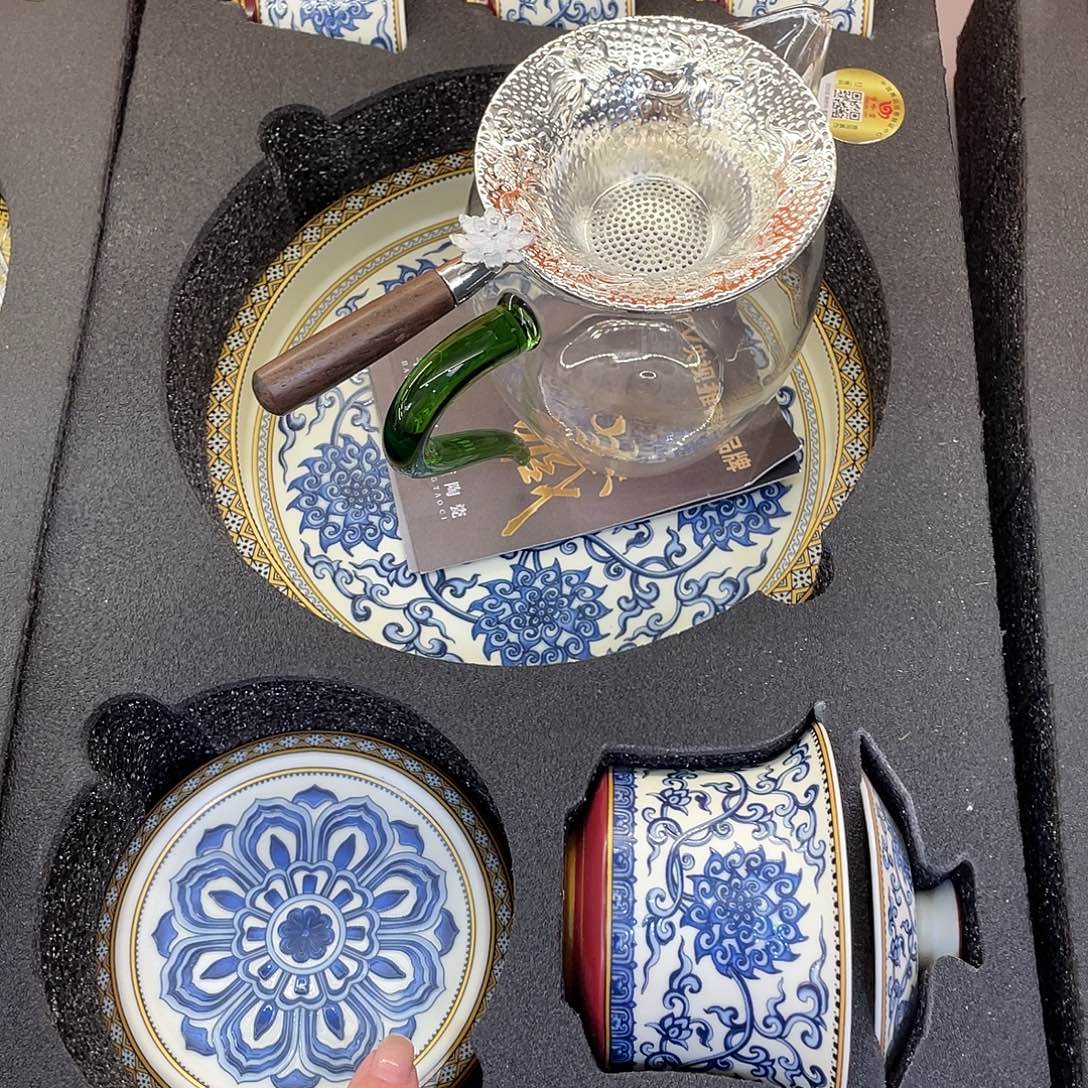 陶景德陶瓷盖碗茶具
