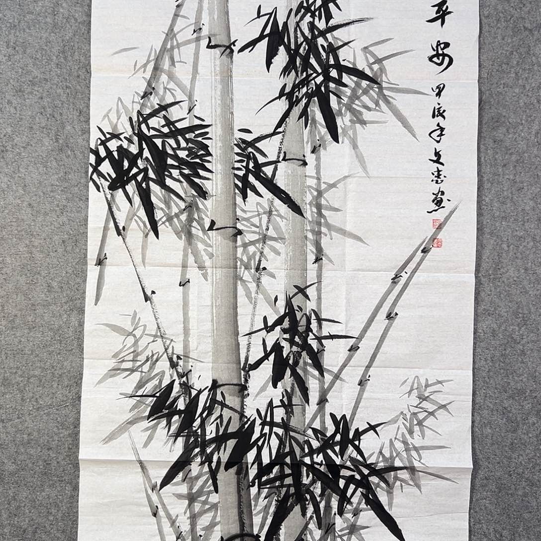 国画258 牡丹之花之叶的颜色与花色