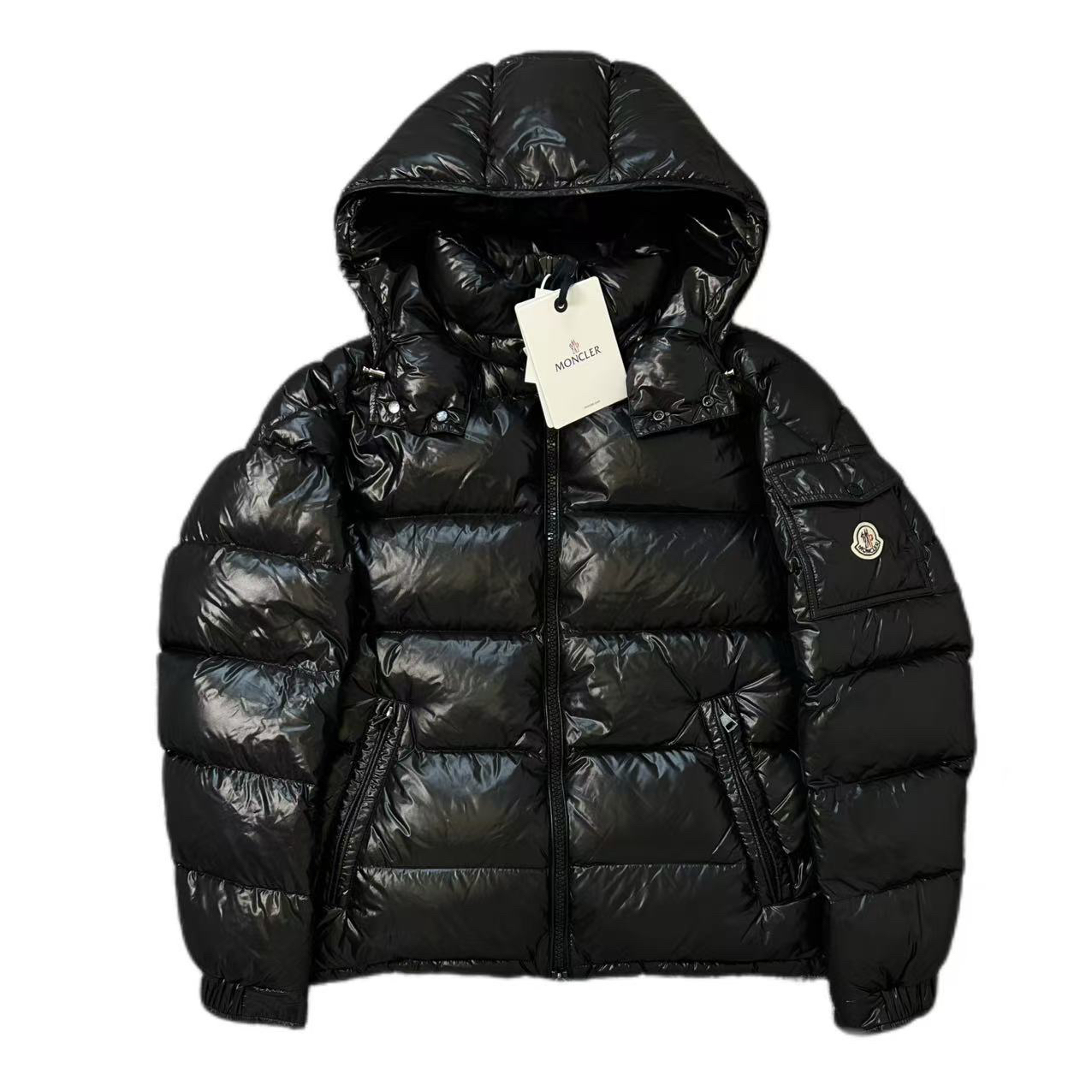未使用 MONCLER 黑色玛雅系列羽绒服4码