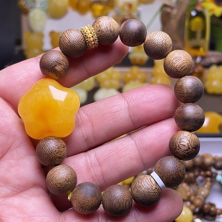 琥珀未镶嵌手链手串