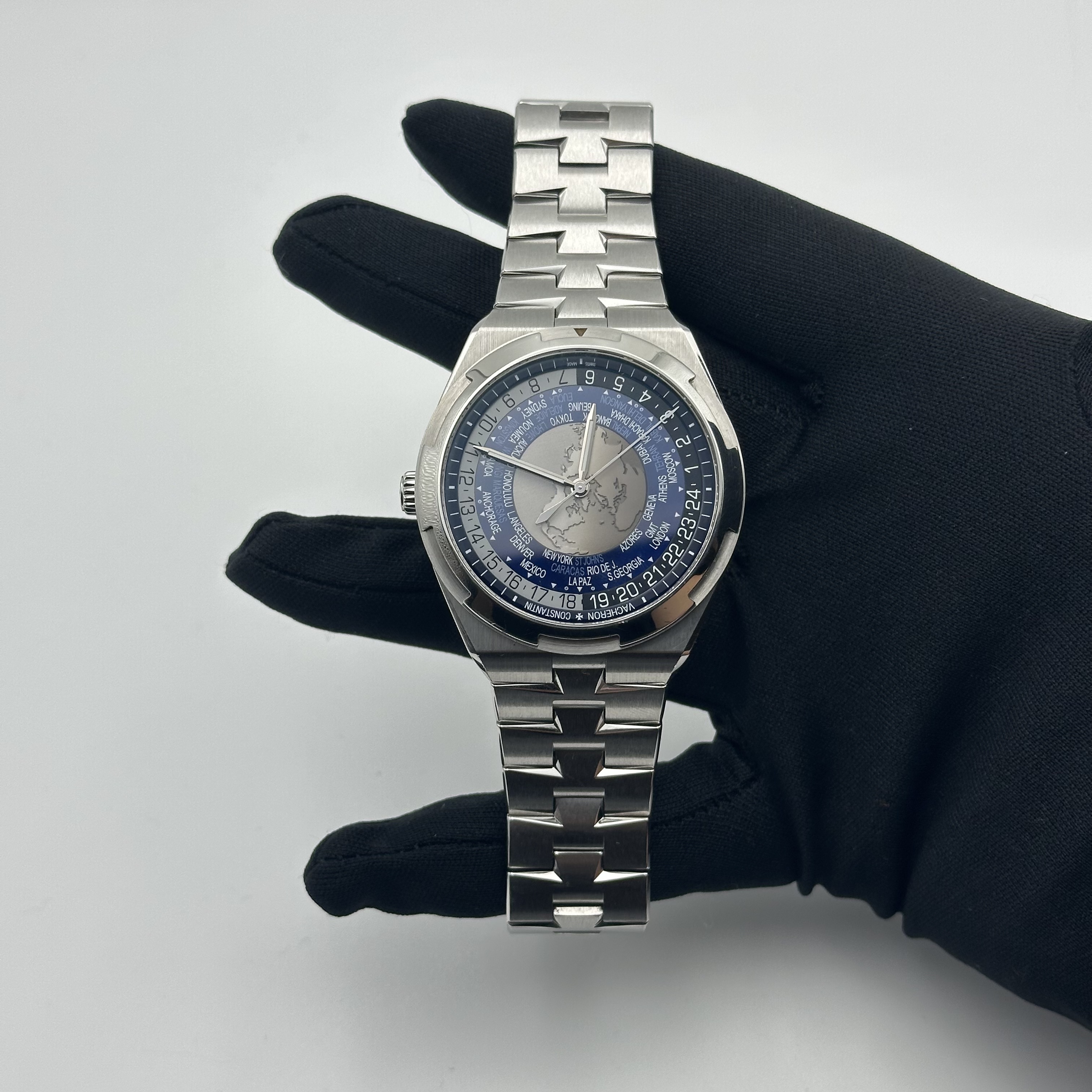99新 Vacheron Constantin/江诗丹顿 7700V世界时21年全套三表带