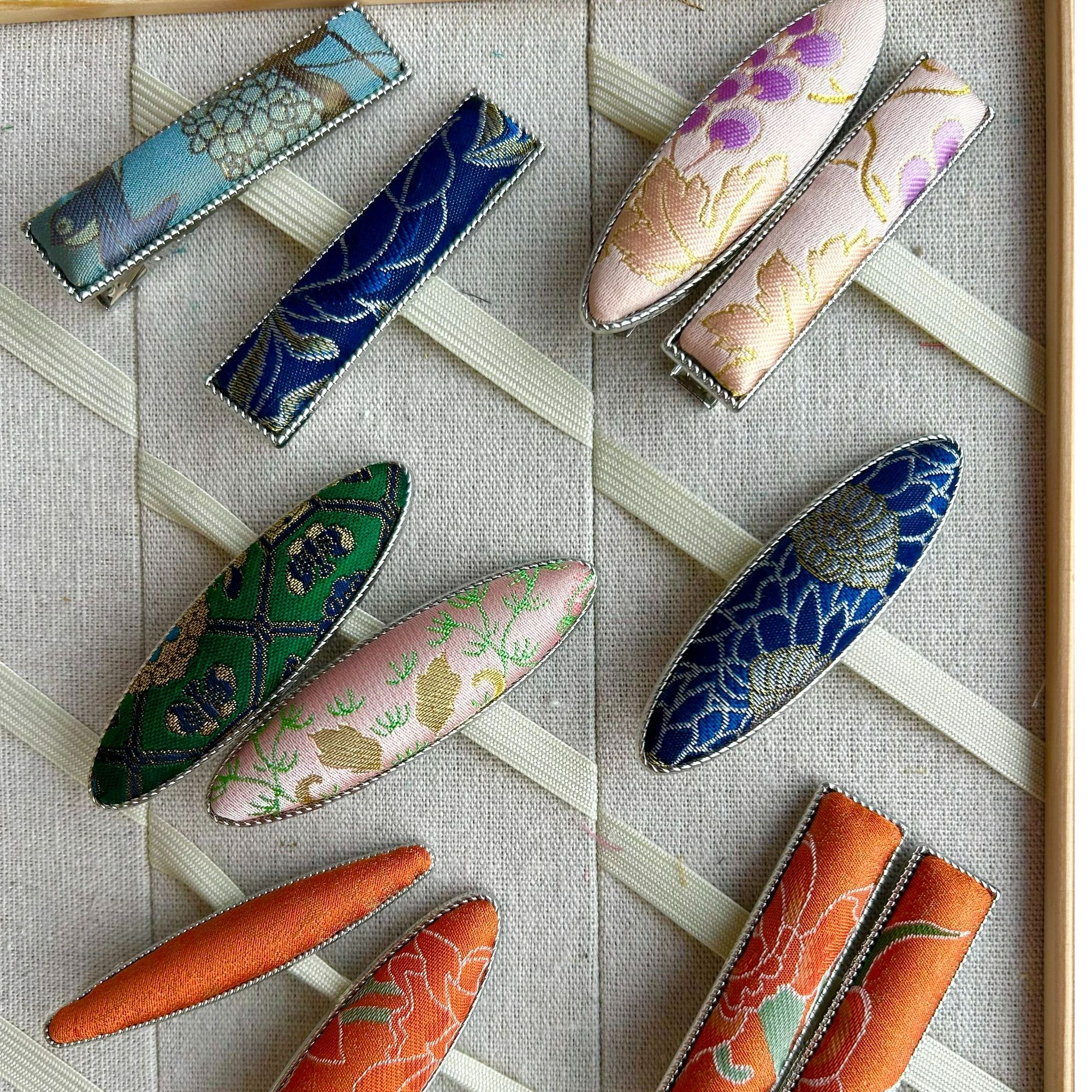 宋锦手工发饰发夹头绳耳环耳钉国风时尚（直播间拍）