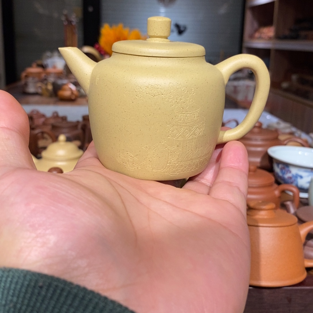 紫砂茶壶高温段泥不吐黑汲直190cc