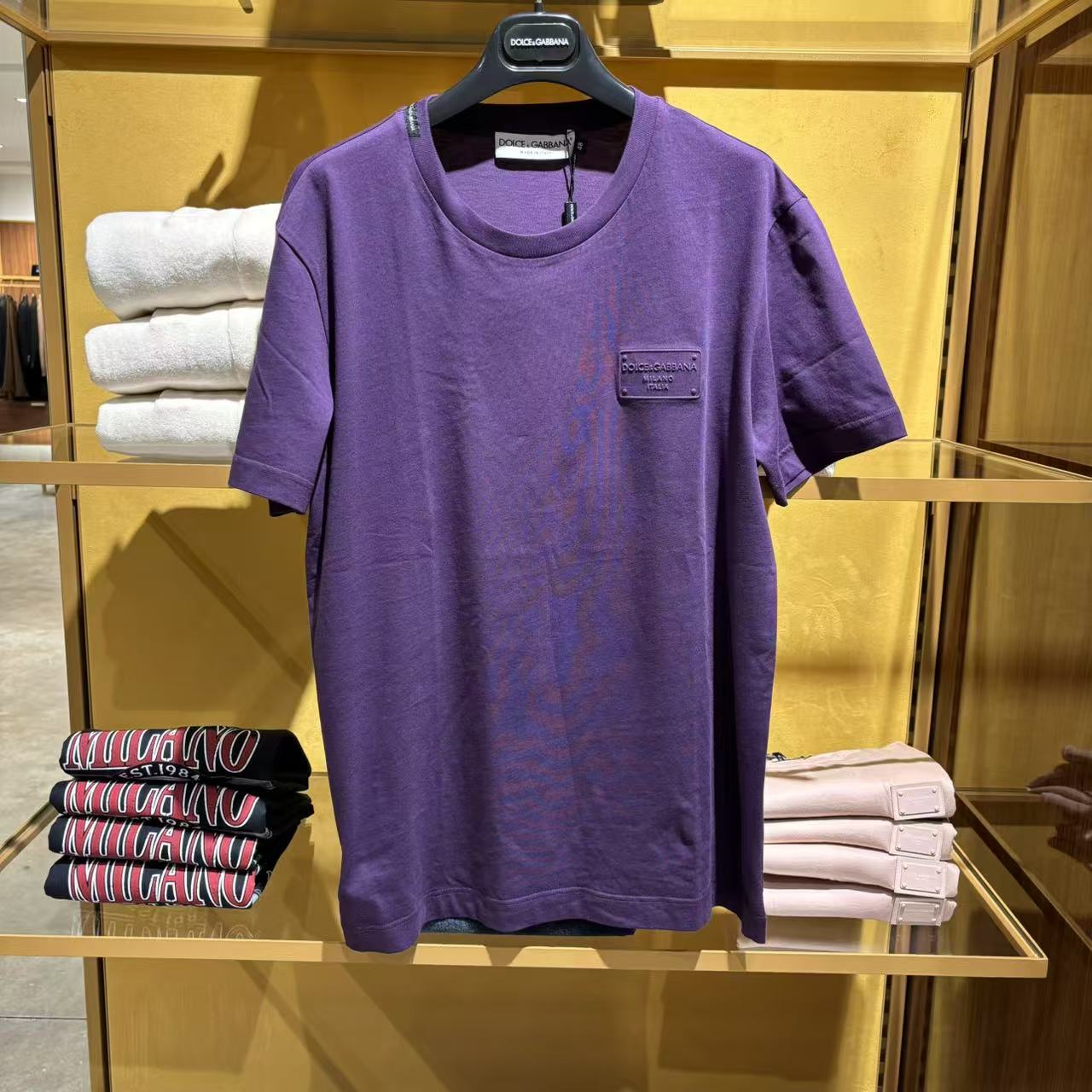 【CC在欧洲】D....G    1号折扣款     特价紫色方标短袖
