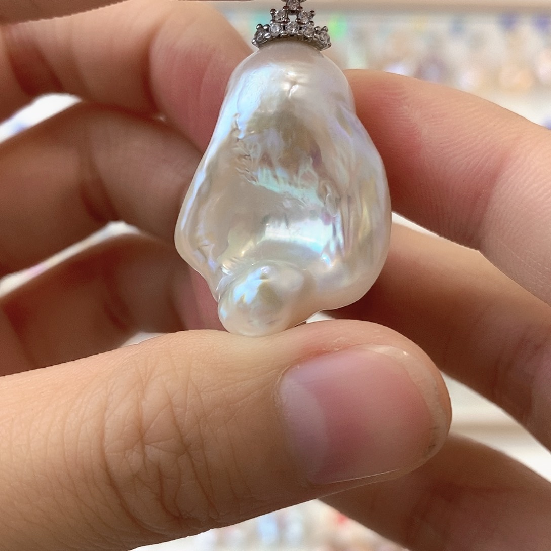 淡水珍珠颈饰银S925镶嵌