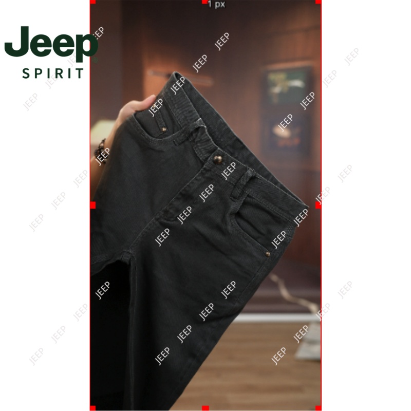 JEEPSPIRIT秋冬男厚款立体剪裁直筒裤牛仔裤高腰水洗设计师HC561