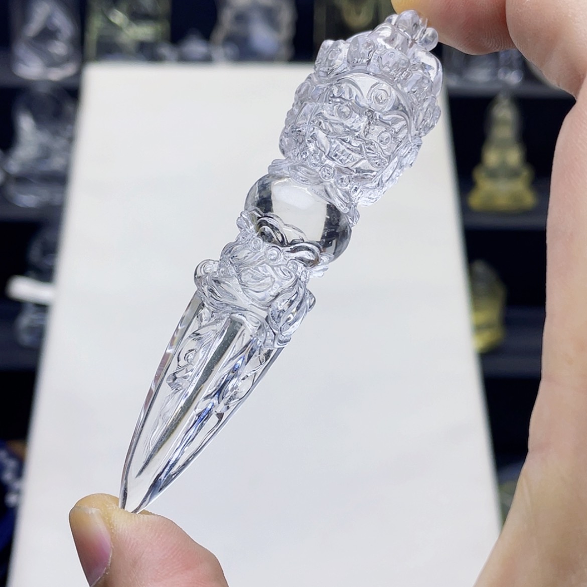 【闪购商品】水晶颈饰未镶嵌白水晶金刚降魔杵