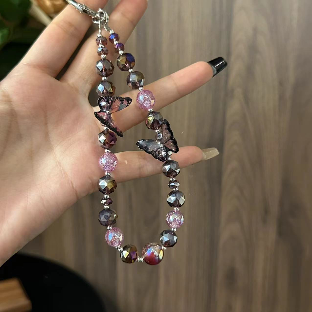 仙气飘飘设计感蝴蝶包挂件手机链-38289