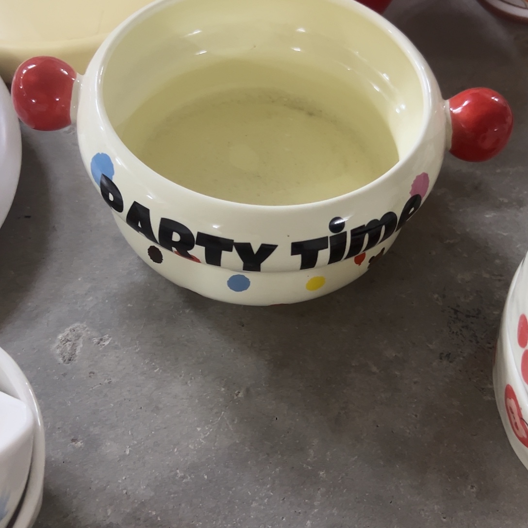 搪瓷微瑕波点双耳一个