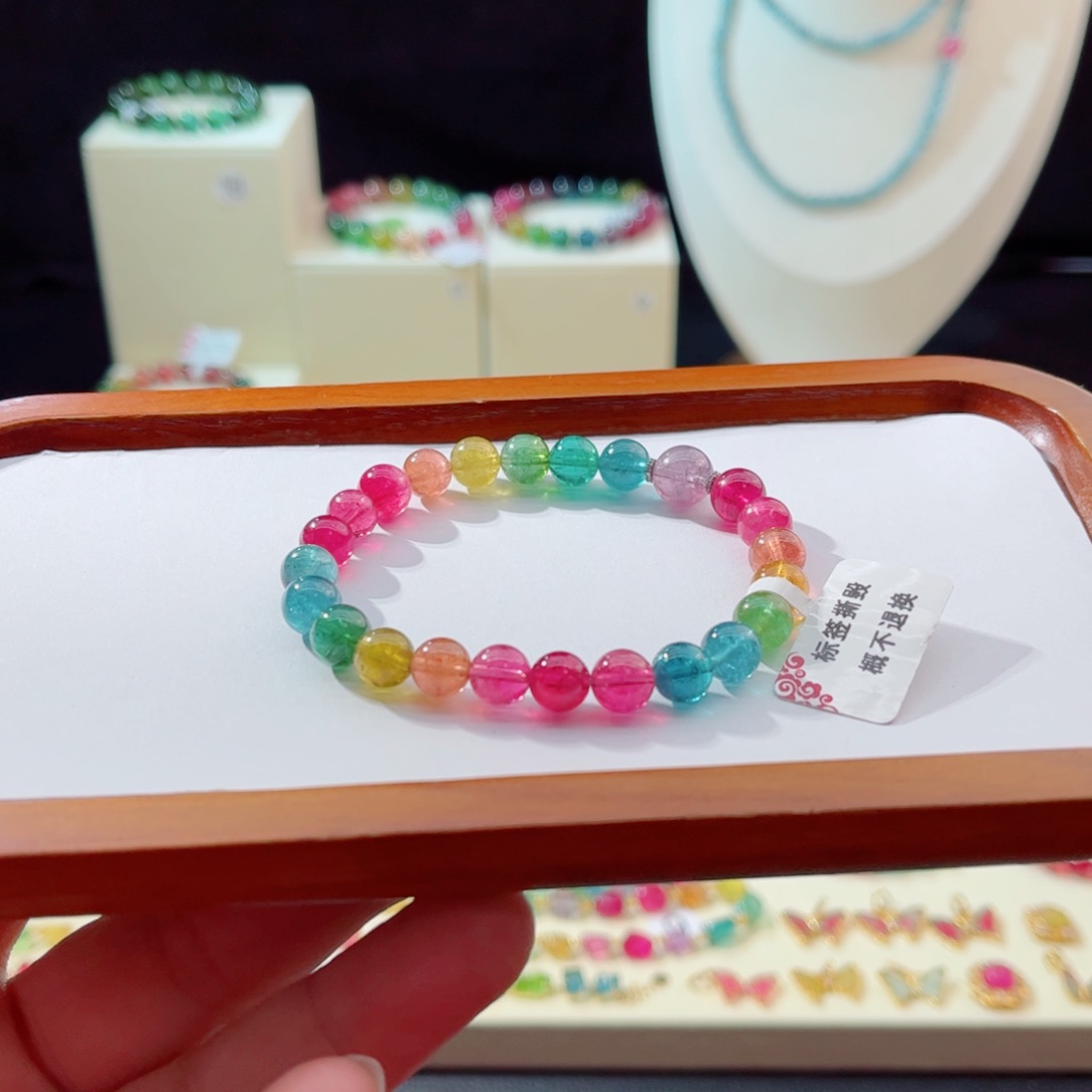 碧玺手串未镶嵌手串