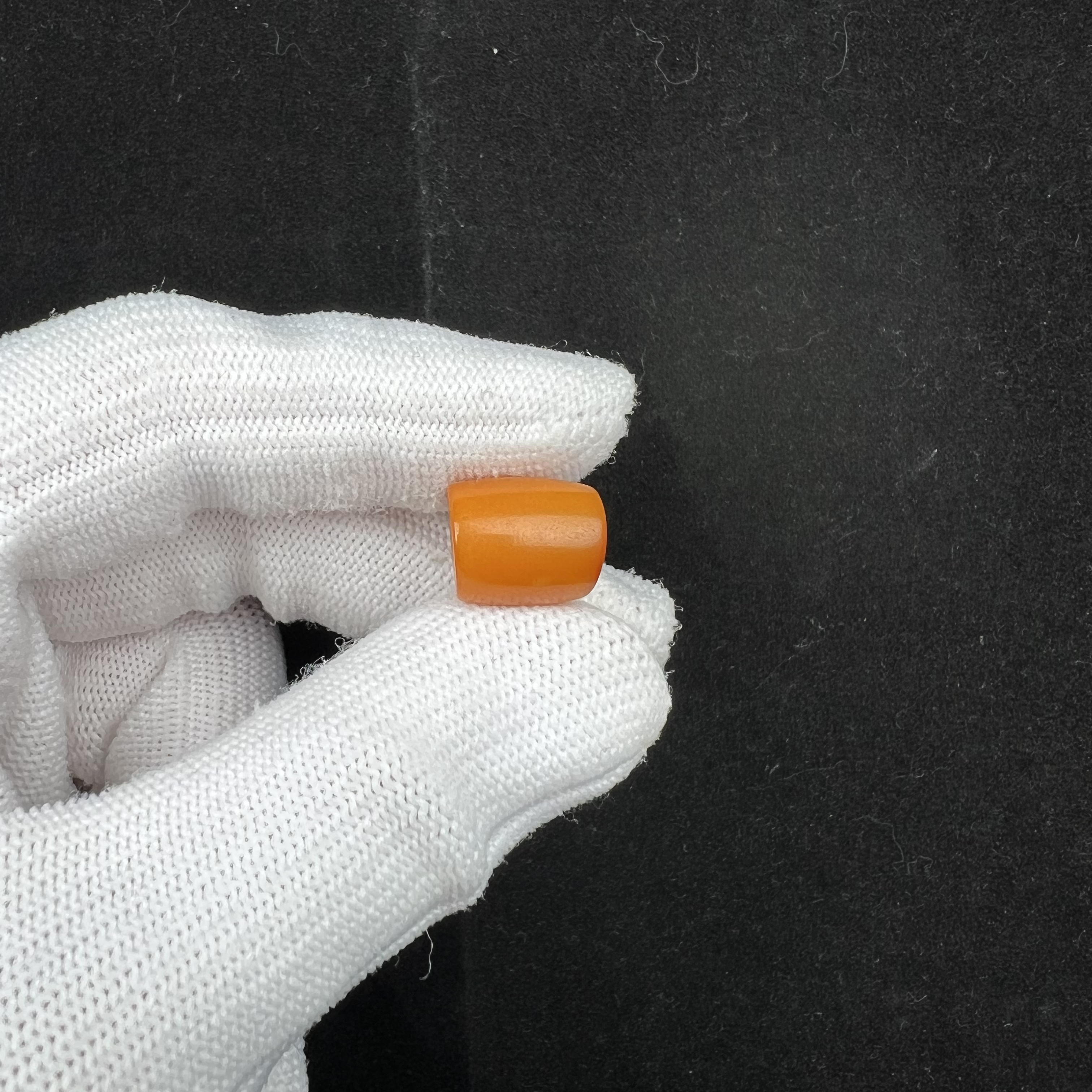 K5923天然蜜蜡老蜡马蹄珠-微瑕 10.8*12.7mm 支持复检 假一罚十