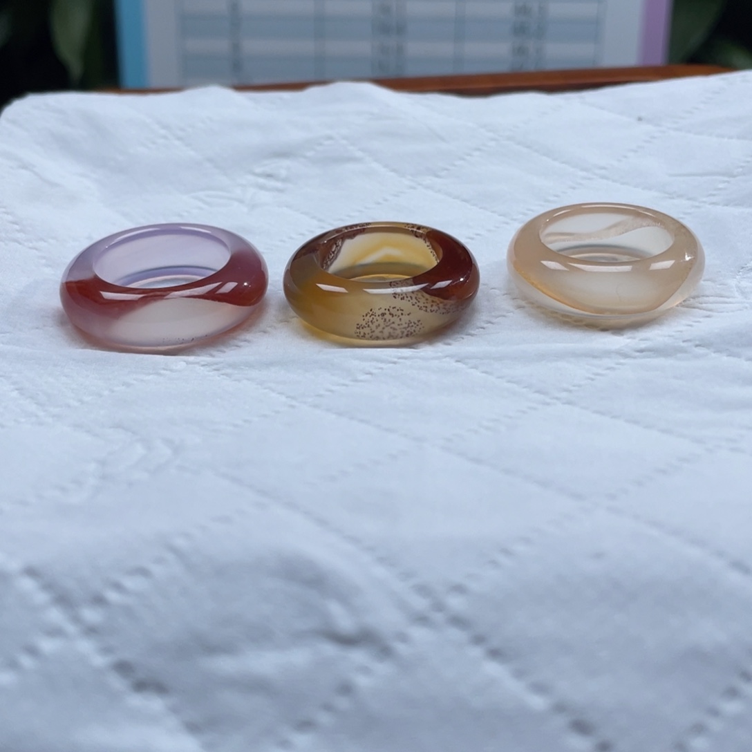 玖***姐玛瑙/玉髓未镶嵌戒指Z17港14